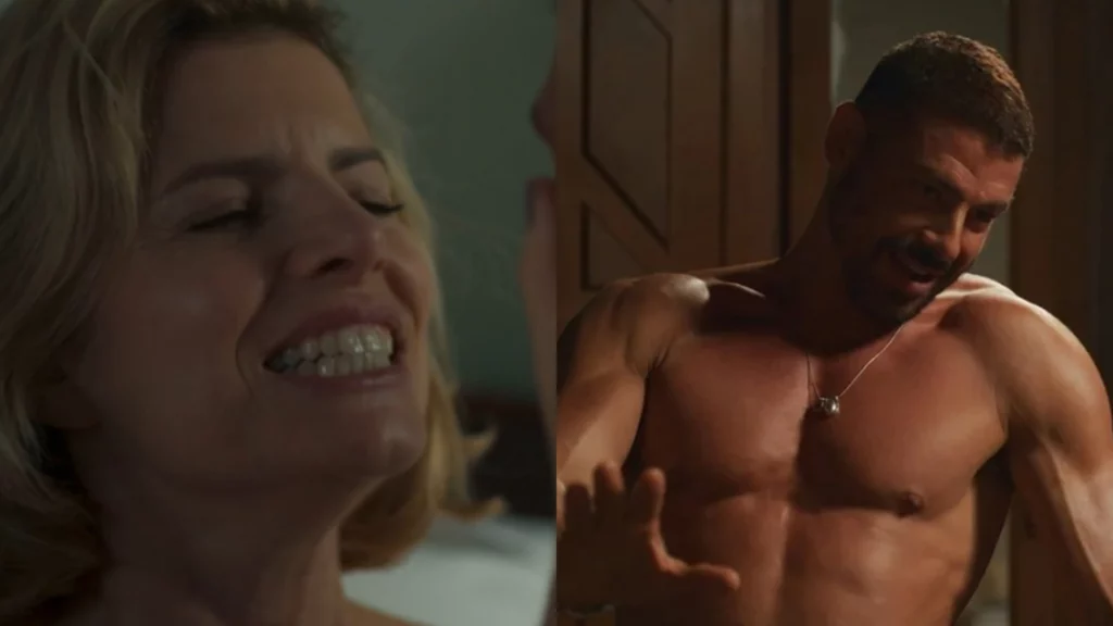 Odete (Debora Bloch) e César (Cauã Reymond) de Vale Tudo